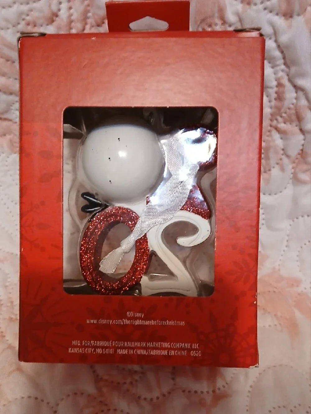 Hallmark Nightmare Before Christmas Jack Skellington Red and White 2020 Ornament